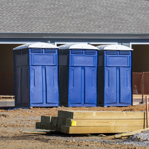 how often are the portable toilets cleaned and serviced during a rental period in Harrold TX